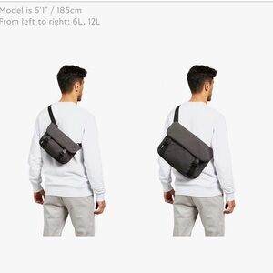 Bellroy Cinch Crossbody Sling/ Messenger Bag - Charcoal Gray